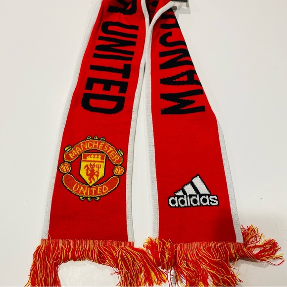 Adidas Manchester United Scarf MUFC Soccer Football England Premier League OS - Picture 15 of 16